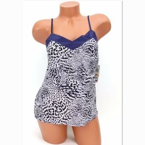 Alfani Intimates Satin-Trim Pajama Tank Top